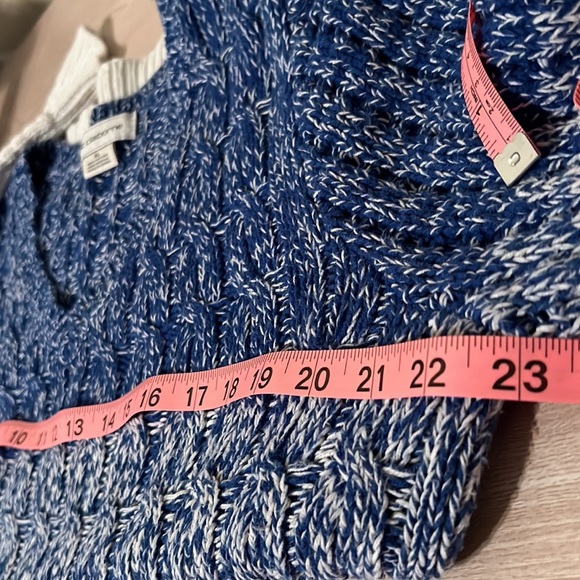 Liz Claiborne | Heather Blue and White Knitted Sweater XL - Picture 5 of 6
